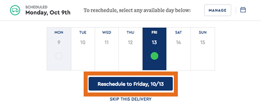 Can I reschedule a meals delivery? – Blue Apron